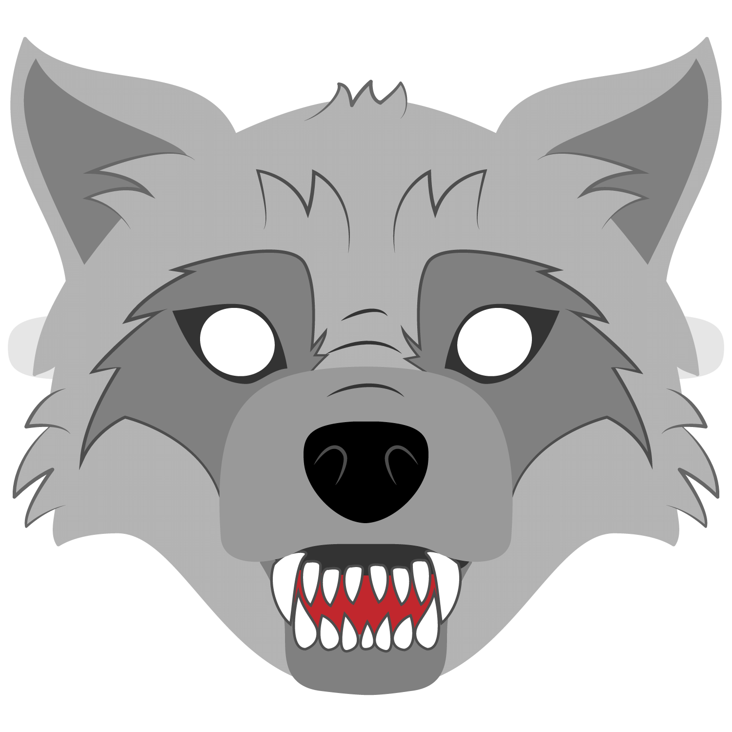 paper wolf mask template