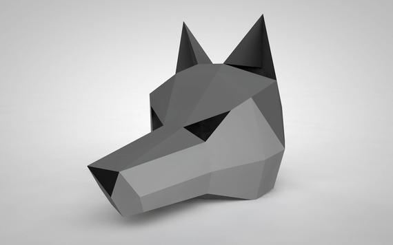 paper wolf mask template